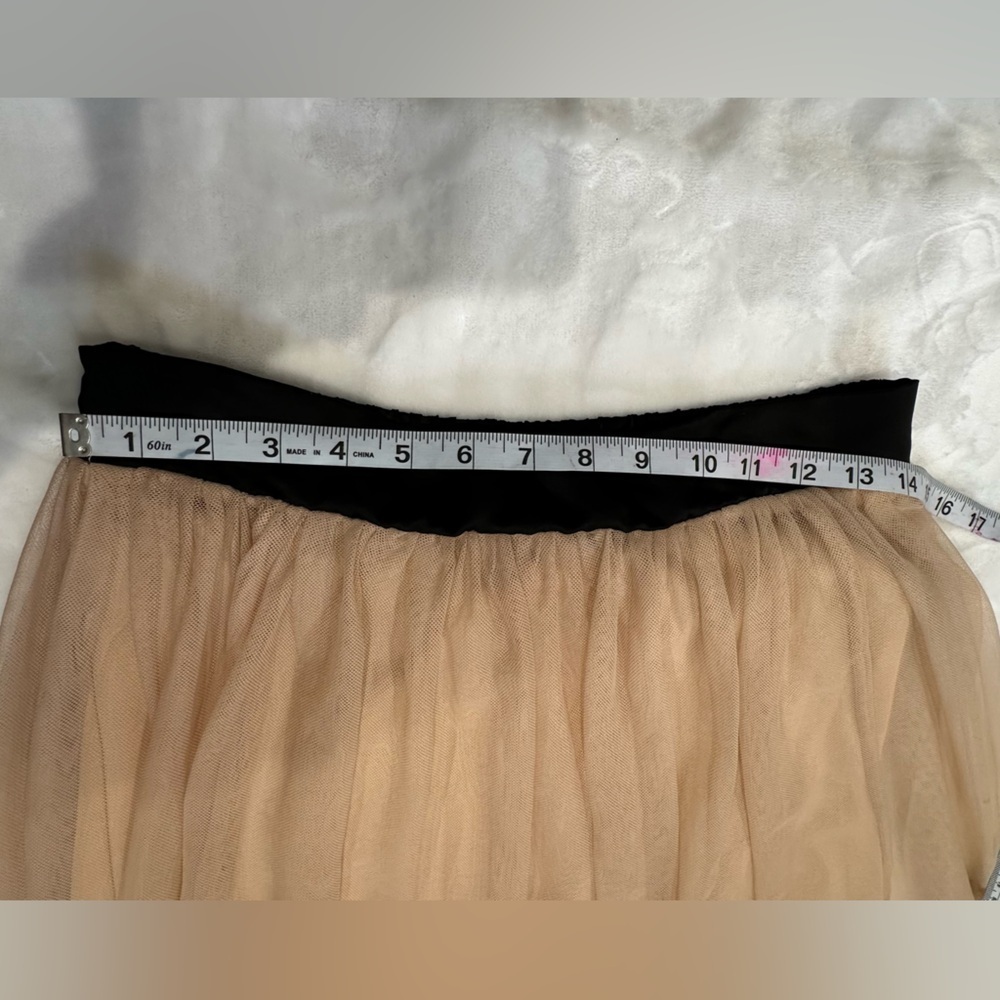 Fire Los Angeles Black Cream High-Low Midi Skirt Size M - Picture 5 of 10